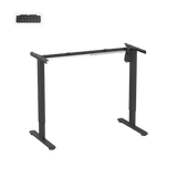 BRATECK Eco Ergonomic Electric Sit-Stand Desk, 1200x600mm, 40kg Capacity, 3 Memory Settings, Rustic Top, Black Legs - S11-22RE-R