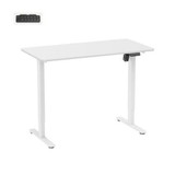 BRATECK Eco Ergonomic Electric Sit-Stand Desk, 1200x600mm, 40kg Capacity, 3 Memory Settings, White - S11-22RE-W