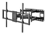 BRATECK 60-120" Heavy-Duty Full Motion TV Wall Mount Bracket with Free-Tilting Design, Cable Management, and Quick-Release Latch, Supports 120Kgs, Max VESA 900x600, Includes Bubble Level - LPA77-696
