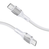 PROMATE 1.2m 60W PD USB-C to USB-C Tough-Built Cable, 480Mbps, Tangle Free Soft Silicone, Grey - FLETCHLINK-CC.GR