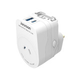 JACKSON Universal Travel Adapter with USB-A/C - 2-Pin NZ/AUS Plug for 150+ Countries