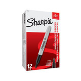 Sharpie Fine Point Black Permanent Markers - 12 Pack