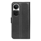Oppo Reno 10 5G Pu Wallet Case [Black]