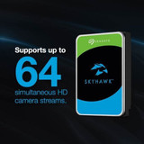 Seagate 2TB Skyhawk Surveillance HDD - 3.5" SATA3, 5400rpm, 256MB Cache, 24/7 Support, 64 Camera Capacity, Tarnish Resistant, 3YR Warranty ST2000VX016