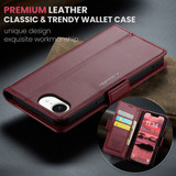 Apple iPhone 16E Pu Wallet Case [Maroon]