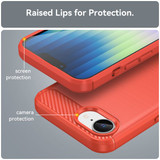 Apple iPhone 16E Carbon Fibre Case [Red]