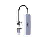 UNITEK 5-in-1 5Gbps USB Multi-Port Hub with USB-C/A Connector. Includes 3x USB-A Ports & SD Card. 5Gbps Data Transfer Speed, Premium Aluminum Design, Universal Compatibility, Space Grey Colour.