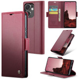 Oppo Reno 13 F 5G      Pu Wallet Case    [Maroon]
