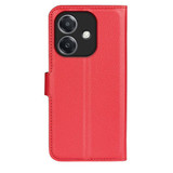 Oppo A40 4G      Pu Wallet Case    [Red]