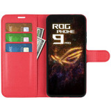 Asus Rog Phone 9 Pro      Pu Wallet Case    [Red]