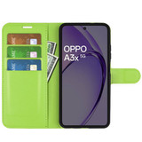 Oppo A40 4G      Pu Wallet Case    [Green]