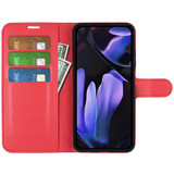Google Pixel 9A      Pu Wallet Case    [Red]