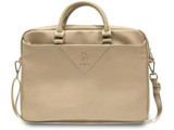 Guess Grained PU  Laptop Bag 15/16-inch - Light Gold/4G Logo