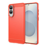 Samsung Galaxy S25 Edge      Carbon Fibre Case    [Red]