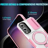 Samsung Galaxy S25 Edge      Magsafe Sliding Cover Case    [Pinkwhite]