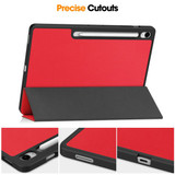 Tab S10Fe Plus    Tri-Fold Pen Holder Case    [Red]