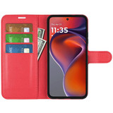 Moto G15      Pu Wallet Case    [Red]