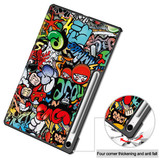 Samsung Galaxy Tab S10Fe Plus X620    Designer Tri-Fold Case      [Graffiti]