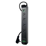 Raptor Master Switched 4 Way Surge Protected Powerboard 45W PD USB-C 36W USB-A Ports   