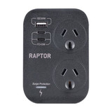 Raptor 2 Way Adaptor 2x USB-C 45W PD 1x 36W USB-A Ports    