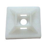 DYNAMIX 20 x 20mm Self Adhesive Natural Cable Ties Mount. Pack of 100   