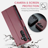 Samsung Galaxy S25Fe      Pu Wallet Case    [Maroon]