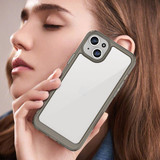 Iphone 15 Plus      Soft Gel Case    [Clear Grey]