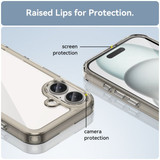 Iphone 16      Soft Gel Case    [Clear Grey]