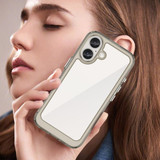 Iphone 16      Soft Gel Case    [Clear Grey]