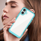 Iphone 16 Plus      Soft Gel Case    [Clear Blue]