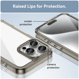 Iphone 16 Pro Max      Soft Gel Case    [Clear Grey]