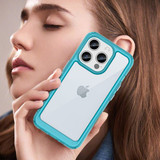 Iphone 15 Pro      Soft Gel Case    [Clear Blue]