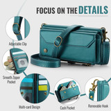Samsung Galaxy Z Fold 5      Crossbody Wallet    [Teal]