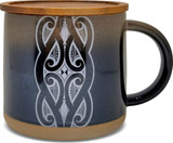 Moana Road Glazed Ceramic Mug - Miriama Grace-Smith [ Black - 2723 ]