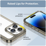 Iphone 14 Pro Max      Soft Gel Case    [Clear Grey]