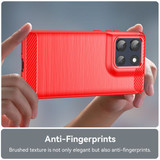 Moto G86      Carbon Fibre Case    [Red]
