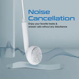 PROMATE Apple MFI Certified HiFi Wired Mono Earbud w/ Call Button and Microphone White (BEAT-LT-WHT)