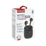PROMATE In-Ear HD Bluetooth Earbuds Intellitouch & 260mAh Charging Case. Ergonomic Fit (LIMA-BLK)