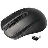 PROMATE Ergonomic Wireless Mouse w/ Ambidextrous Design. 800/1200/1600Dpi 10m Working (CONTOUR-BLK)
