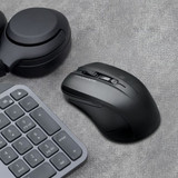 PROMATE Ergonomic Wireless Mouse w/ Ambidextrous Design. 800/1200/1600Dpi 10m Working (CONTOUR-BLK)