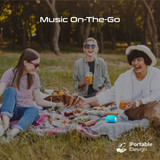 PROMATE 5W Wireless HD Bluetooth Portable Speaker w/ Built-in Lanyard Blue (CAPSULE-3-BL)