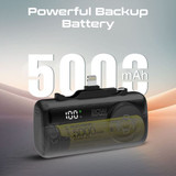 PROMATE 5000mAh Ultra-Compact Fast Charging Power Bank In-Built Dual Folding USB-C & Lightning (POWERUP-TRIO-BLK)