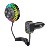 PROMATE RGB FM Transmitter w/ Handsfree & 30W PD & QC3.0 Includes 1.5m Extenstion Cord (SMARTUNE-EXT)