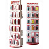 PROMATE Retail Point of Sale Stand. 52 x 180 x 55cm. 60x Hooks: 15cm. Double Sided Rotatable (PRODISPLAY-6)