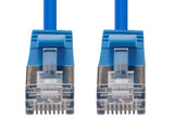 DYNAMIX 0.75m Cat6A S/FTP Blue 10G LSZH Patch Lead 34AWG 802.3af Shielded Plug. (PLSSE-C6A-0-75)