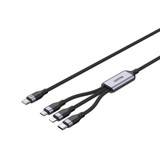 UNITEK 1.5m 20W 3in1 USB-C Data & Charge Cable USB-C Lightning & Micro USB Connectors. Multi (C14101AGY-1-5M)