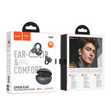 Open-Ear TWS Clip-On Earbuds with 6 Hours, Hoco Music App (EA8) [Black]