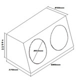 Subwoofer Box For 2 X 12" Sub Double Black SB212