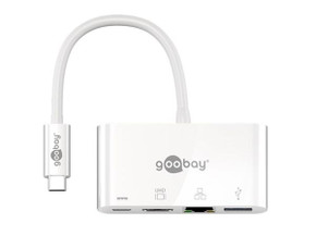 Goobay USB-C Multiport Adapt (HDMI + Ethernet  PD) 3A 60W