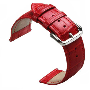 Samsung Galaxy Watch 4 PU Leather (Red) PU Leather Strap